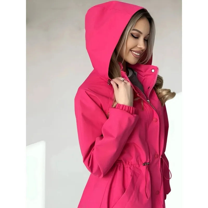 Gabardina Impermeble con Corte Ajustada