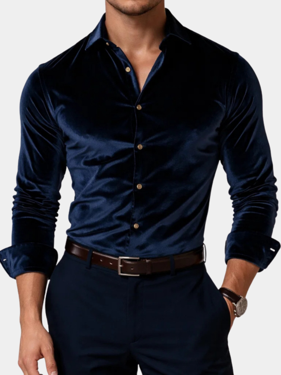 CAMISA DE TERCIOPELO PARA HOMBRE