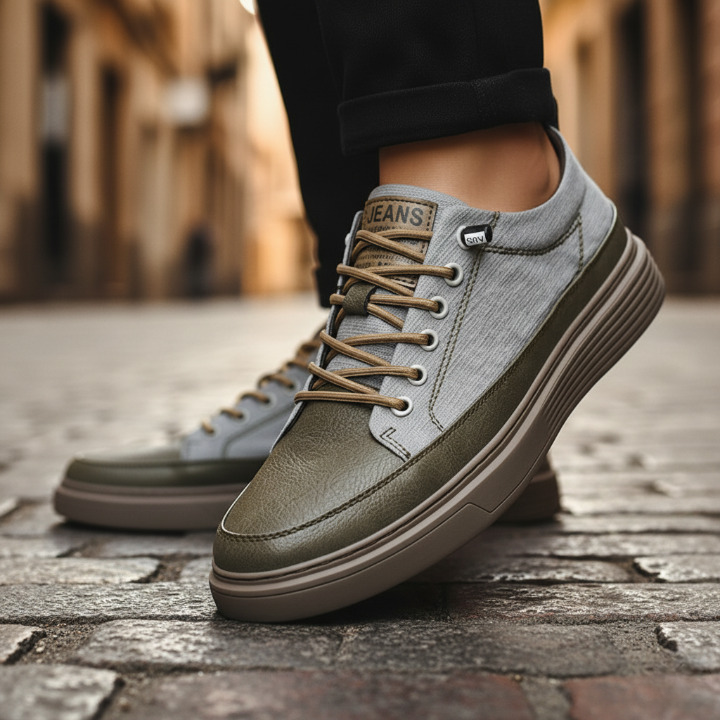 Zapatillas de cuero para hombre