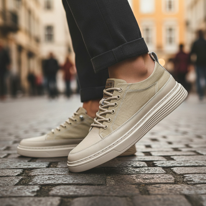 Zapatillas de cuero para hombre
