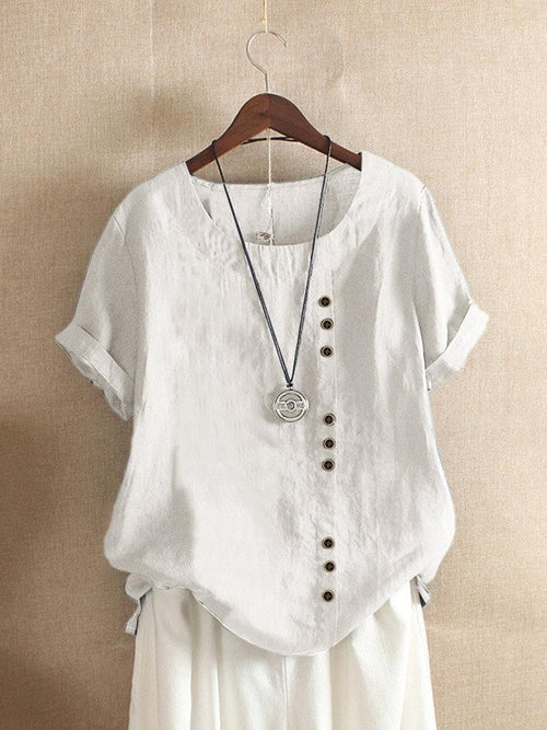 Blusa ligera Bianca con tapeta de botones