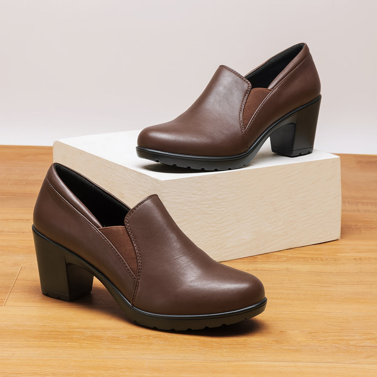 Mocasines de Tacón Bloque Confort Margot