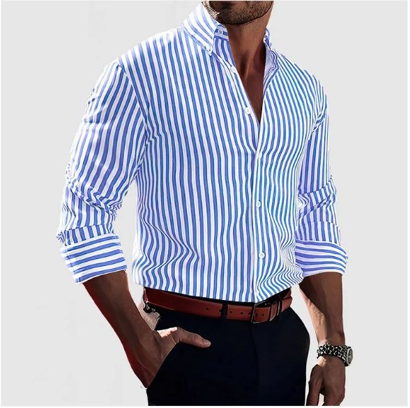 CAMISA DE RAYAS MARCADAS PARA HOMBRE