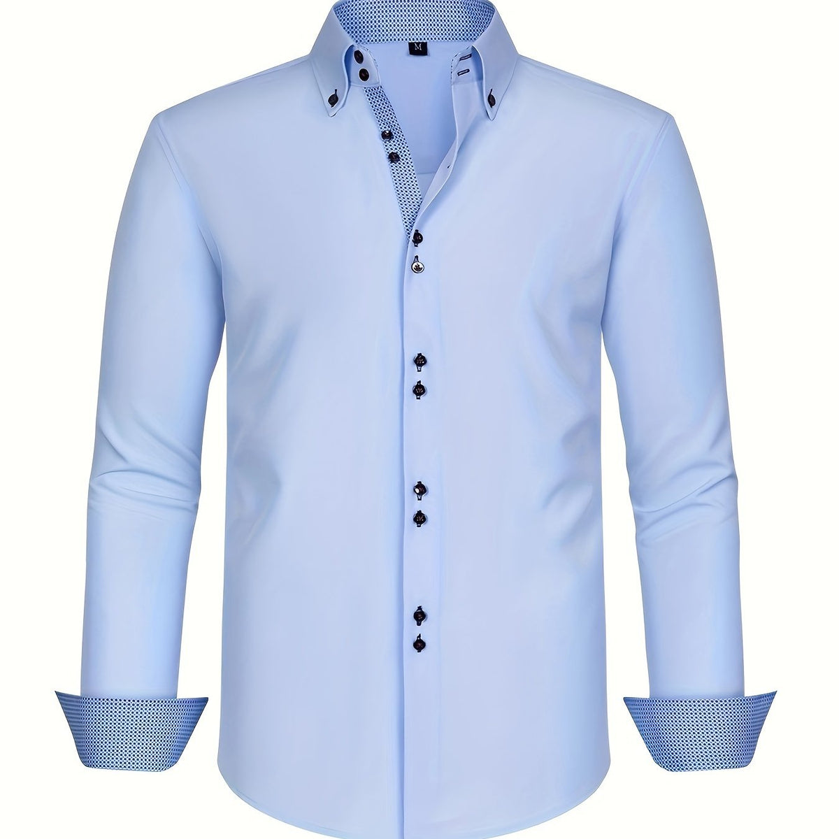 Camisa elegante y ligera con detalles en contraste