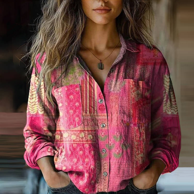Blusa con Estampado Floral Retro Nanna