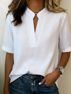 Blusa elegante con cuello en V Margaux