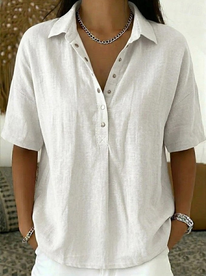 Blusa con cuello y detalles abotonados Willow