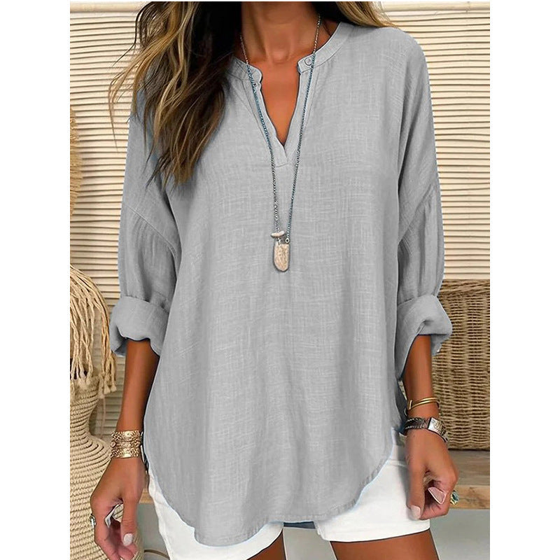 Blusa elegante de cuello en V Alicia