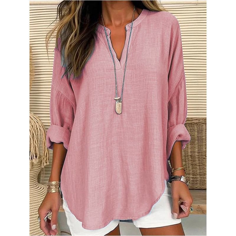 Blusa elegante de cuello en V Alicia