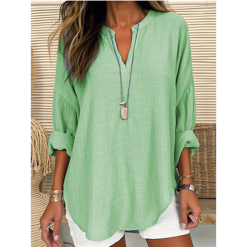 Blusa elegante de cuello en V Alicia