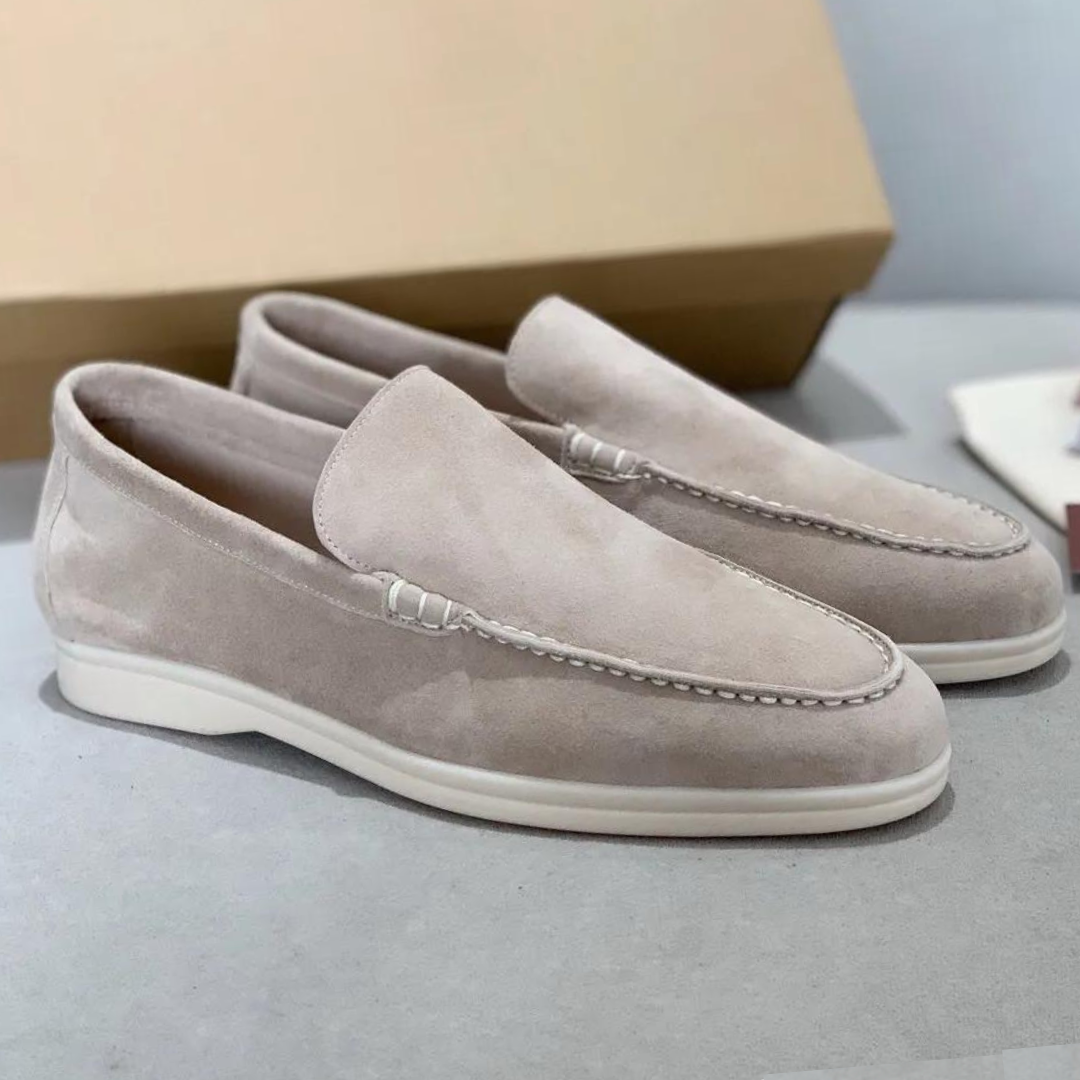 Mocasines elegantes de ante