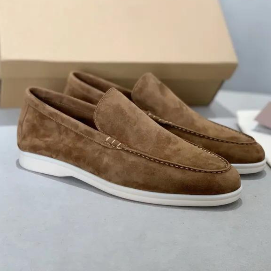 Mocasines elegantes de ante