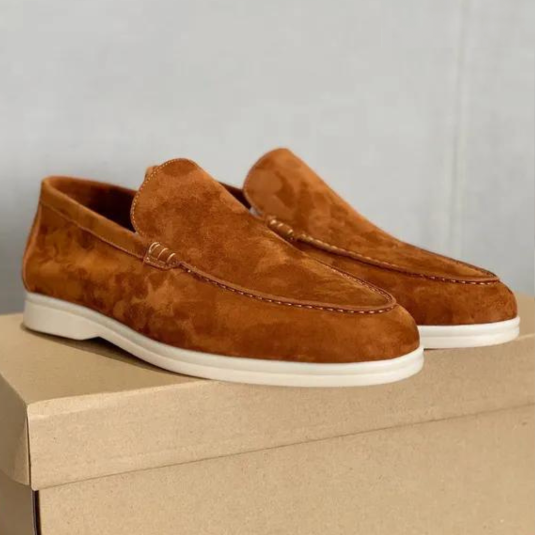 Mocasines elegantes de ante