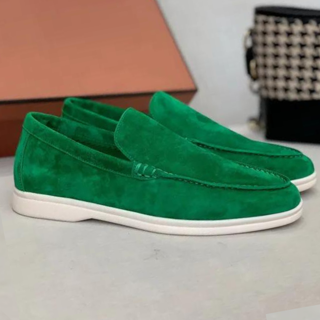 Mocasines elegantes de ante