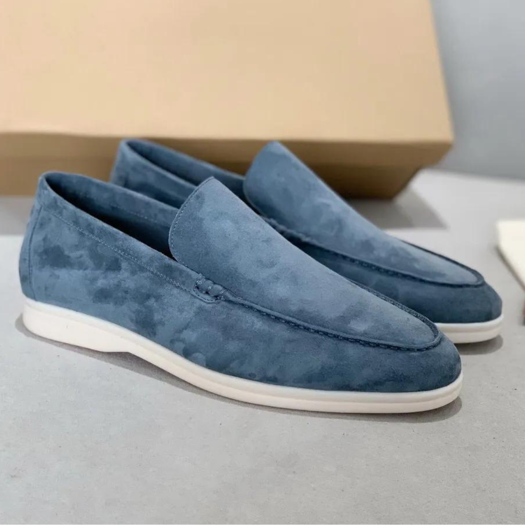 Mocasines elegantes de ante