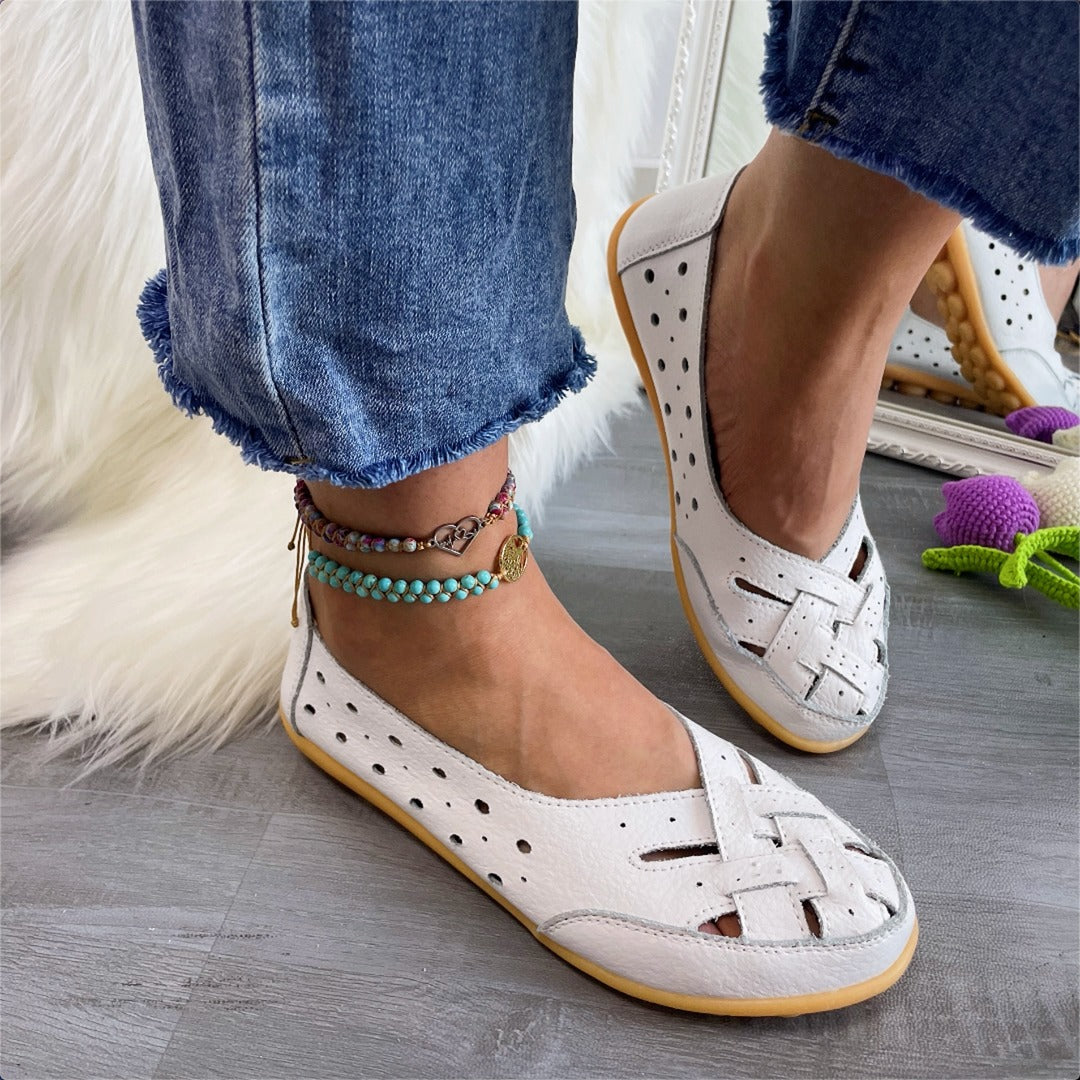 Mocasines Elegantes de Cuero Aireado