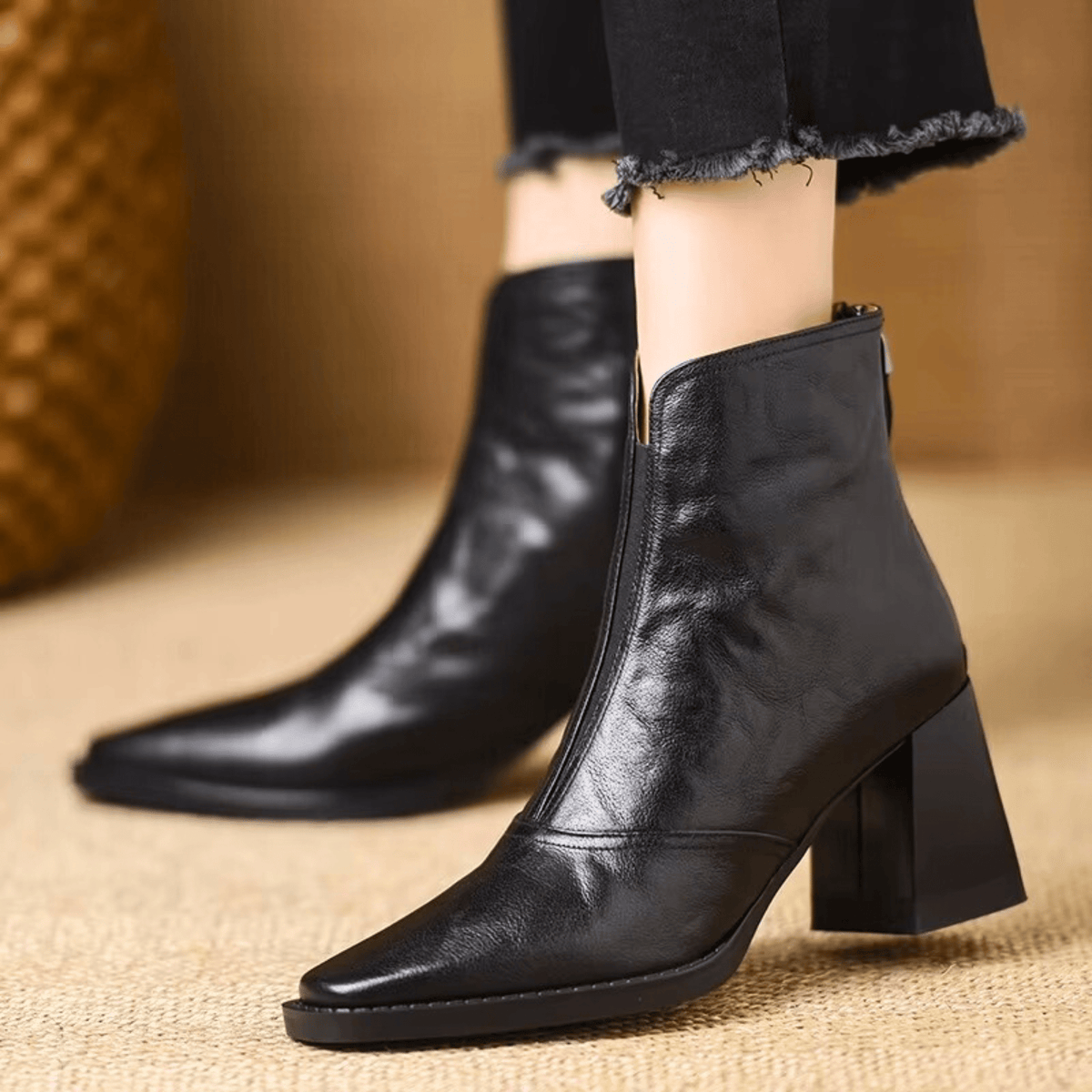 Botines Elegantes de Tacón Medio